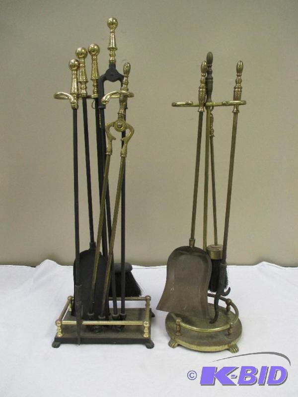 2 Sets of Fireplace Tools