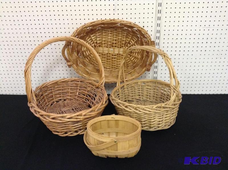 Lot of 4 Wicker Baskets