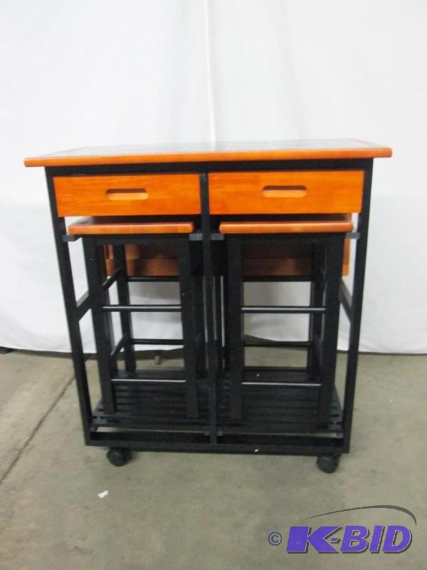 Stowaway Table and Stools - CherryBlack