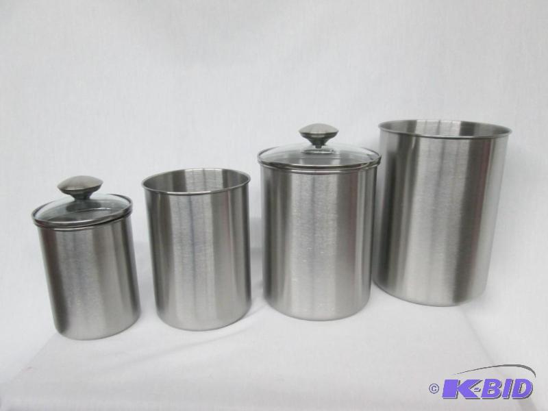 4pc. Stainless Steel Canister Set
