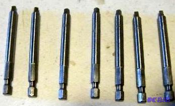 lot 14 image: Lot of 7 #3 Square Drive Drill BitScrew Driv...