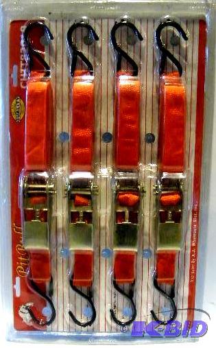 lot 22 image: Pit Bull Four Piece Ratchet Straps - Adjustab...