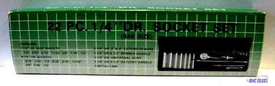 lot 26 image: 22 Piece 14" Drive Socket Set with Case...