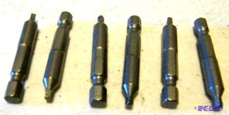 lot 34 image: Six Piece Screw DriverDrill Bit Set - Approx...