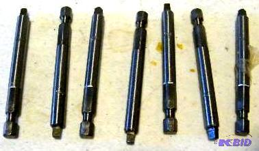 lot 48 image: Lot of 7 #3 Square Drive Drill BitScrew Driv...
