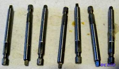 lot 49 image: Lot of 7 #3 Square Drive Drill BitScrew Driv...