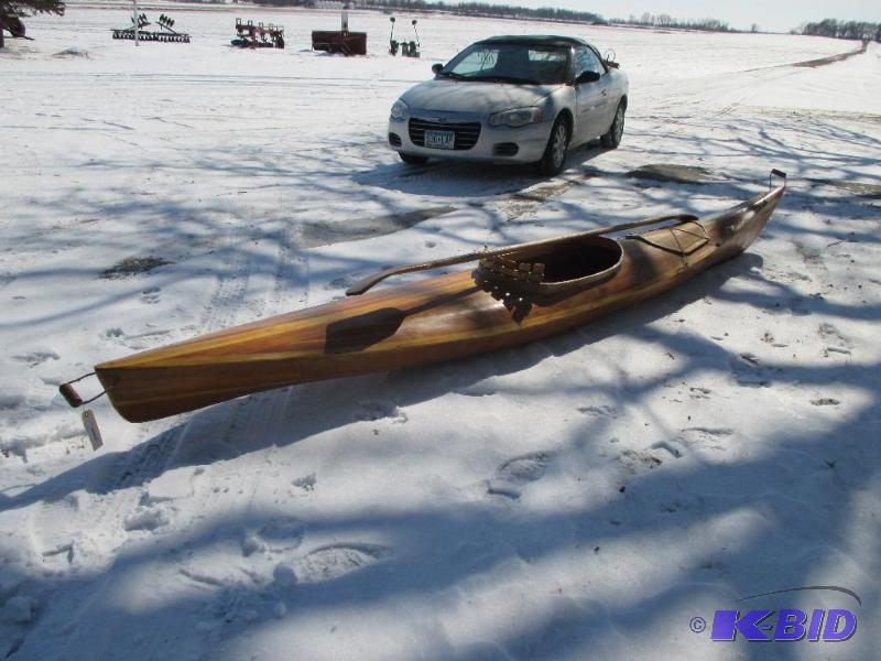 lot 28 image: 15 Hand built Kayak. Fiberglassed inside and...