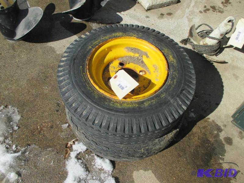 lot 33 image: 2 small trailer tires and rims...