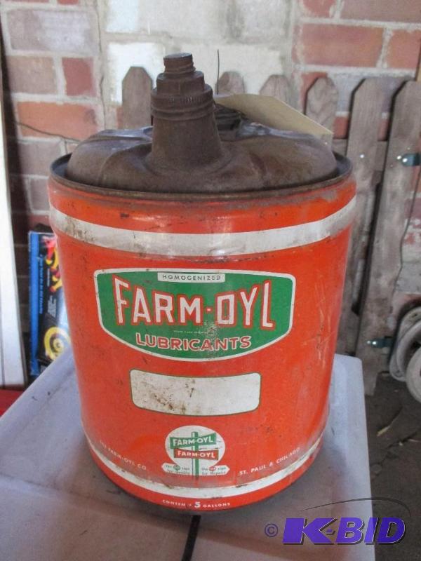 lot 50 image: Antique Farm Oyl can...