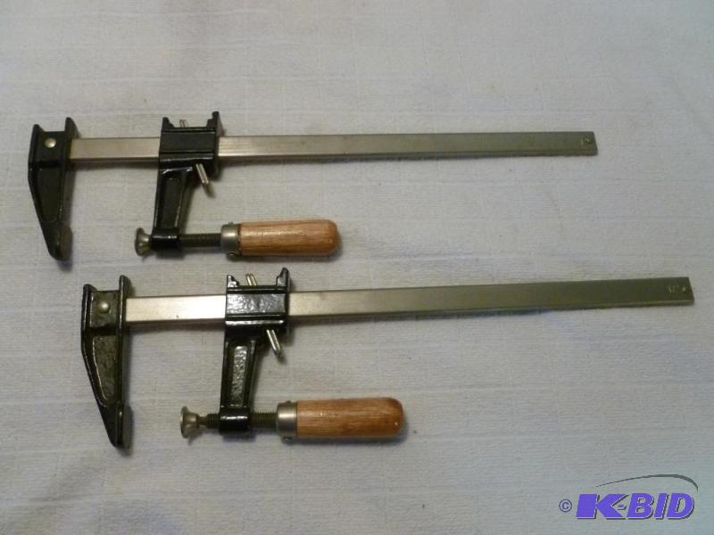 lot 104 image: Lot of two good 12" bar clamps....