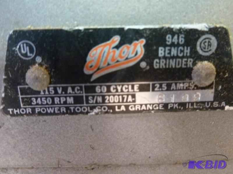 Thor model 946 - 3450 rpm bench grinder 