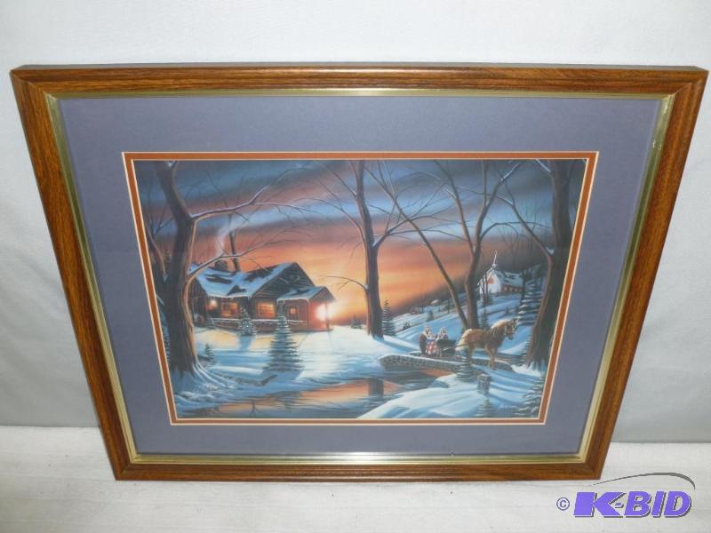 lot 11 image: Iverson Winter Themed wood framed and double ...
