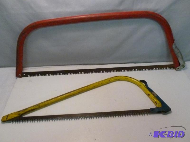 lot 114 image: Lot of two good bow saws 30" and 23"...