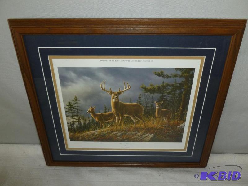 lot 12 image: Jim Hautman " Autumn Whitetails " w...
