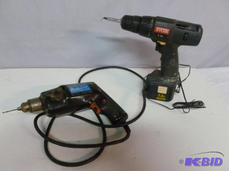 lot 126 image: This lot consists of a Ryobi 7.2 v battery op...