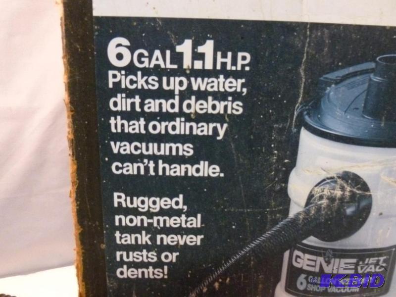 Genie 1.1 h.p 6 gallon wet dry vac, tested an... Manannah 144 Lenox