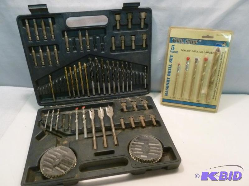 lot 156 image: This lot consists of a large power drill acce...