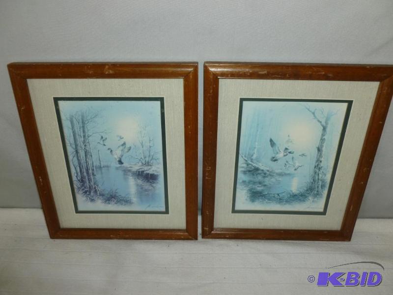 lot 17 image: Lot of two Andrers Copinas duck themed wood f...