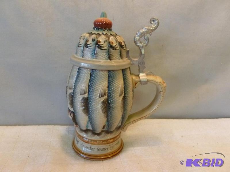 lot 191 image: Large Goebel&nbspbeer stein with lid that me...