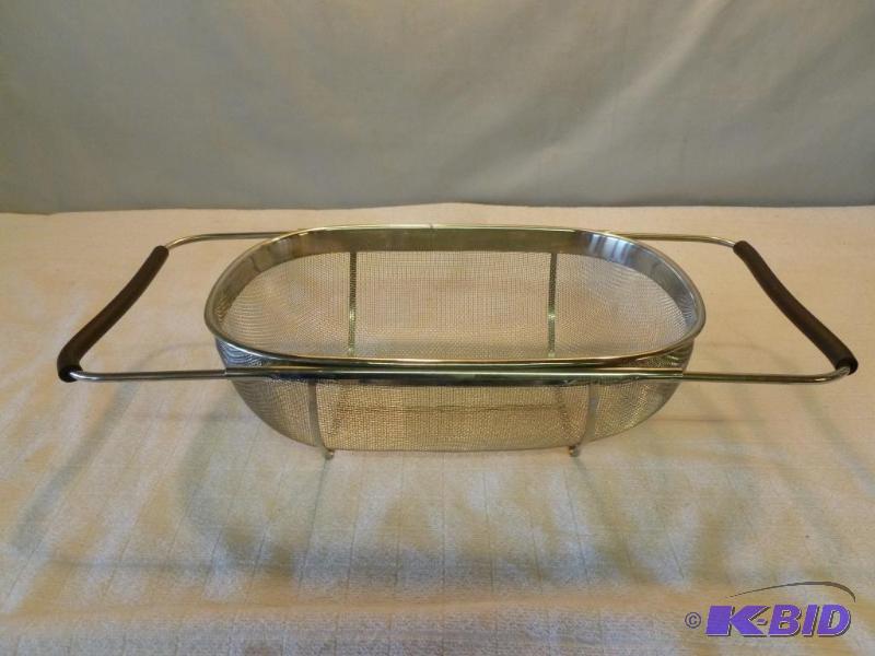 lot 194 image: Large double handled stainless steel over the...