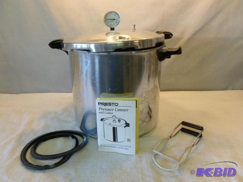 lot 201 image: Large Presto pressure canner and cooker, look...