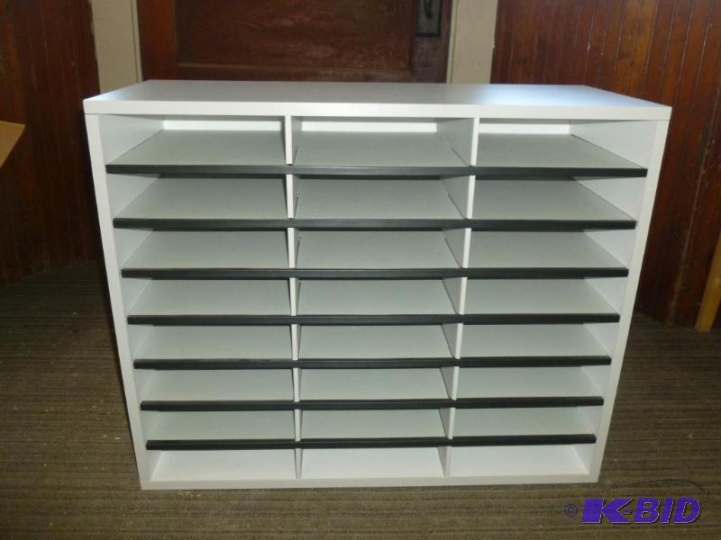 lot 265 image: Wooden organizer cabinet that measures 11 34...