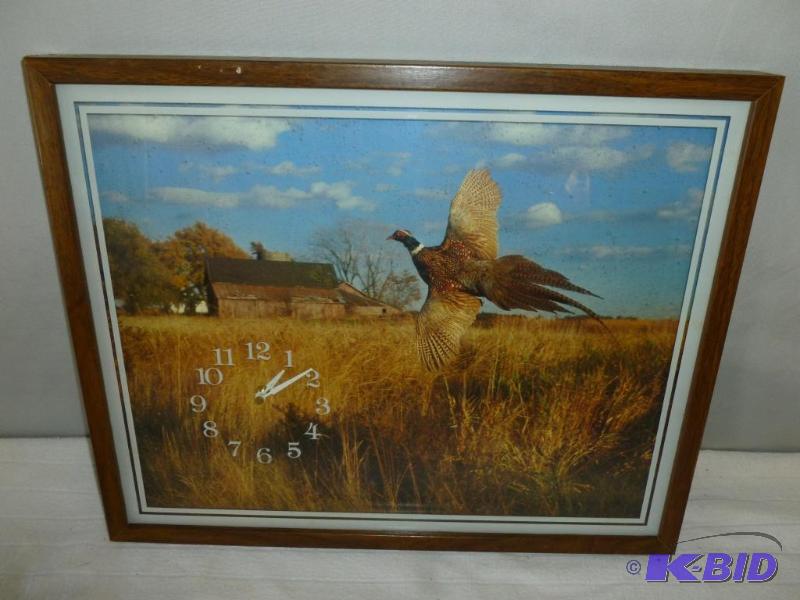 lot 27 image: Nice wood framed pheasant image battery opera...