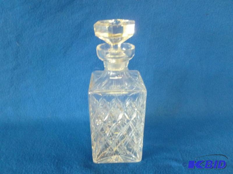 lot 270 image: Nice lead crystal glass bourbon decanter that...