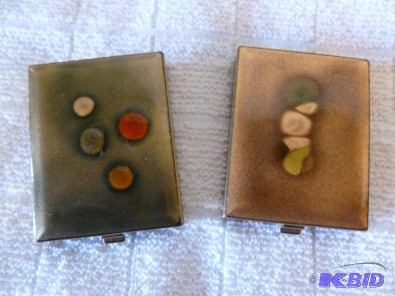lot 41 image: Lot of two polished brass cigarette paper dis...