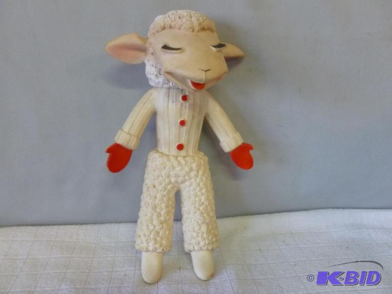 lot 77 image: Vintage 1962 Alan Jay Co. rubber type sheep t...