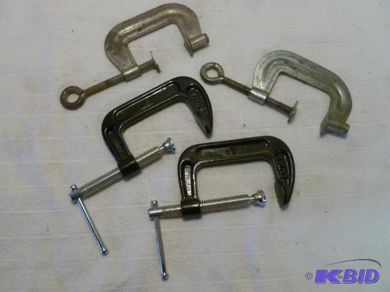 lot 99 image: Lot of four 3" C-Clamps....