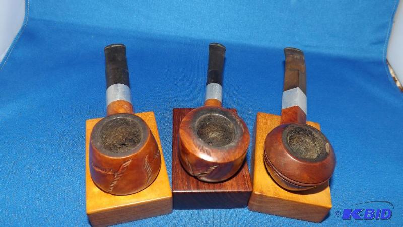 3 Coventry imported briar pipes with no other...