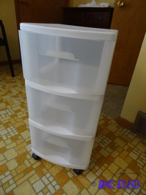 3 Drawer Poly Bin on Wheels 13 X 15 X 27...