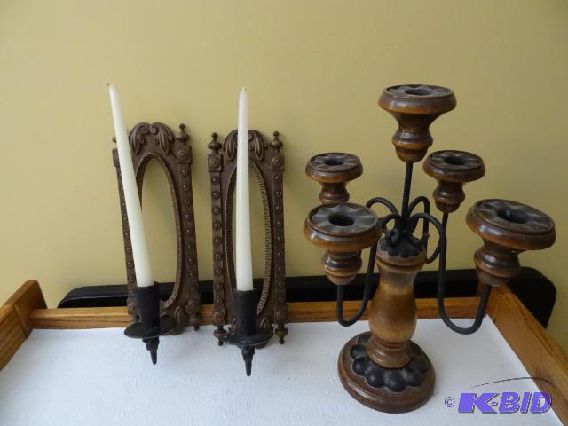 2 Wall Hanging Candle Holders. Table Top 5 Ca...