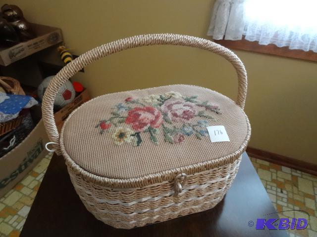 Wicker Sewing Basket...