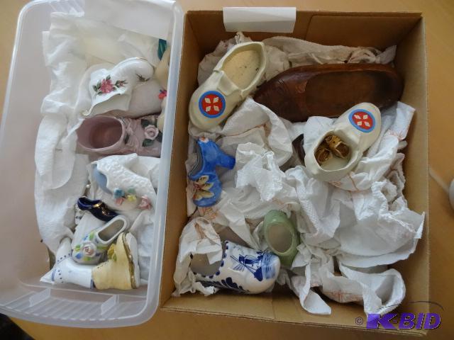 2 Boxes of Decorative Collector Shoes 6 Qt. S...