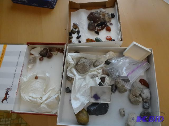 Lots of Misc Polished Rocks. Sterilite 18 qt....