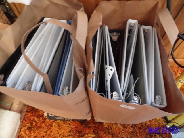 2 Bogs of 3 Ring Binders...