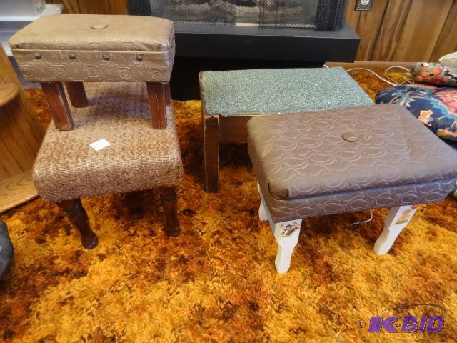 4 Vintage Foot Stools...