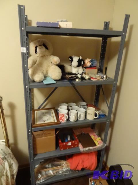 Metal Shelving Unit. No Contents 30 X 13 X 65...