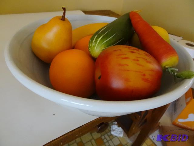 Pier One Bowl with Artificial Fruit and Veggi...