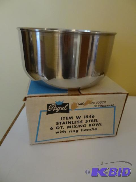 Royal #1846 Stainless 6 qt Mixing Bowl with R...