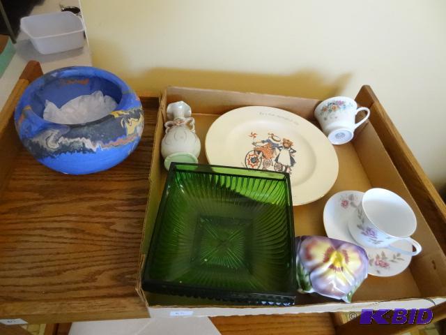 Misc Collectible Glassware. Pottery Bowl...