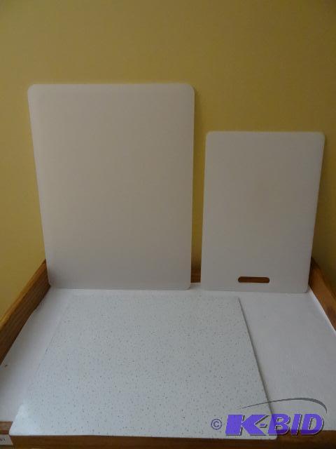 1 Metal and 2 Poly Cutting Boards...