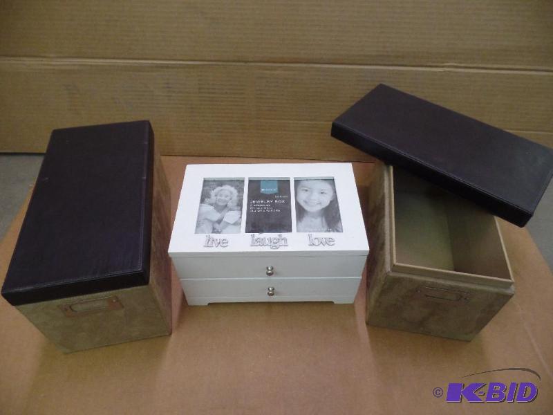 Jewelry Box and 2 Storage Bins