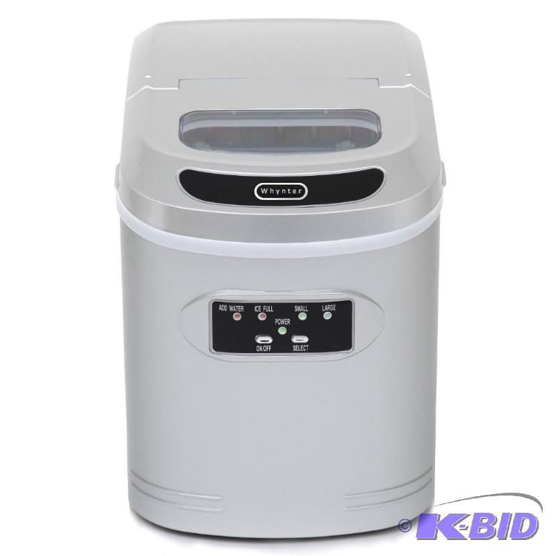 lot 183 image: Whynter IMC-270MS Compact Ice Maker, 27-Pound, Metallic Silver