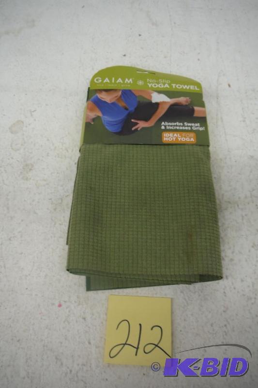 lot 212 image: Gaiam No slip yoga towel