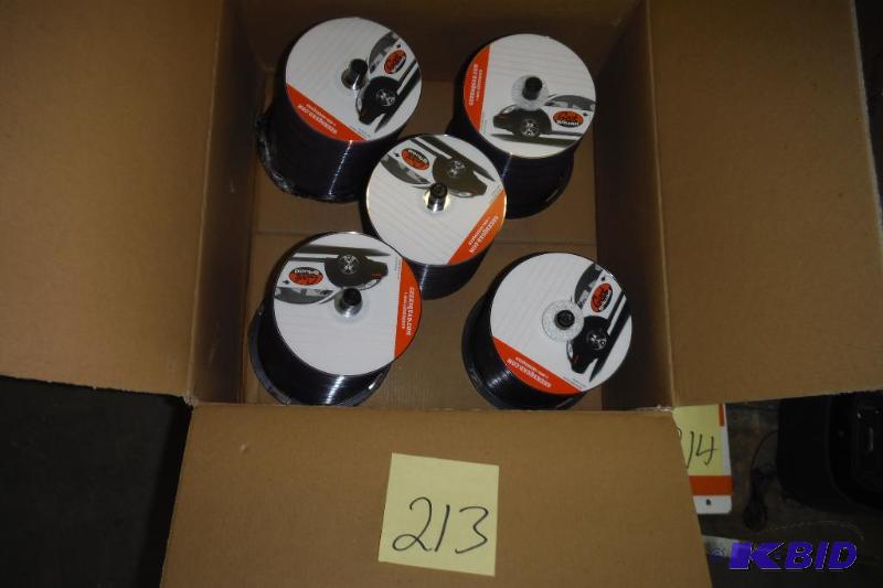 lot 213 image: Lot Of 500 DVD-Rs Geek Squad Brand