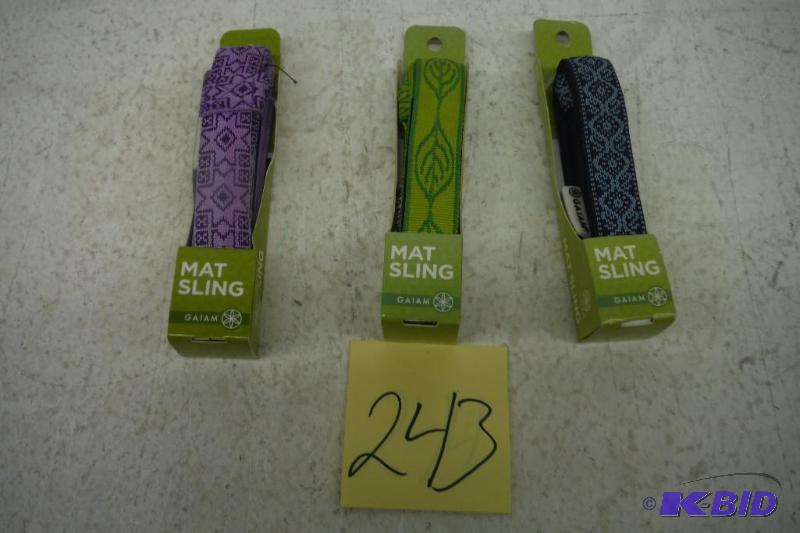 lot 243 image: Lot of 3 Yoga Mat Slings (Gaiam)