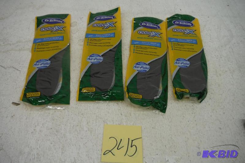 lot 245 image: Lot of 4 pairs odor x insoles